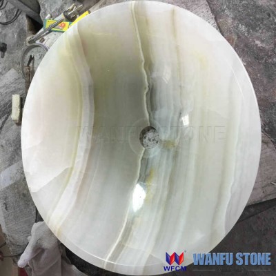 White Onyx Marble Art Basin with good price