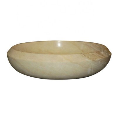 Bathroom natural stone wash basin yellow onyx marble flower sink