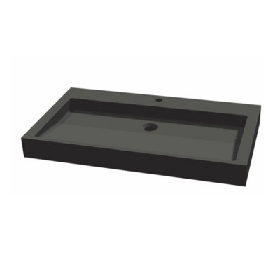 Factory Supply Black Rectangular  Natural Stone Bathroom Basin Sink